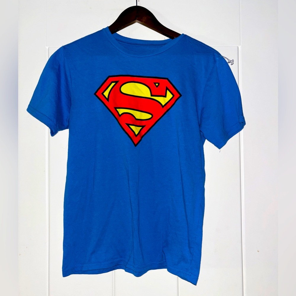 Superman Classic Logo Slim Fit‎ Unisex Short Sleeve Tee Shirt XXL (18) DC Comics